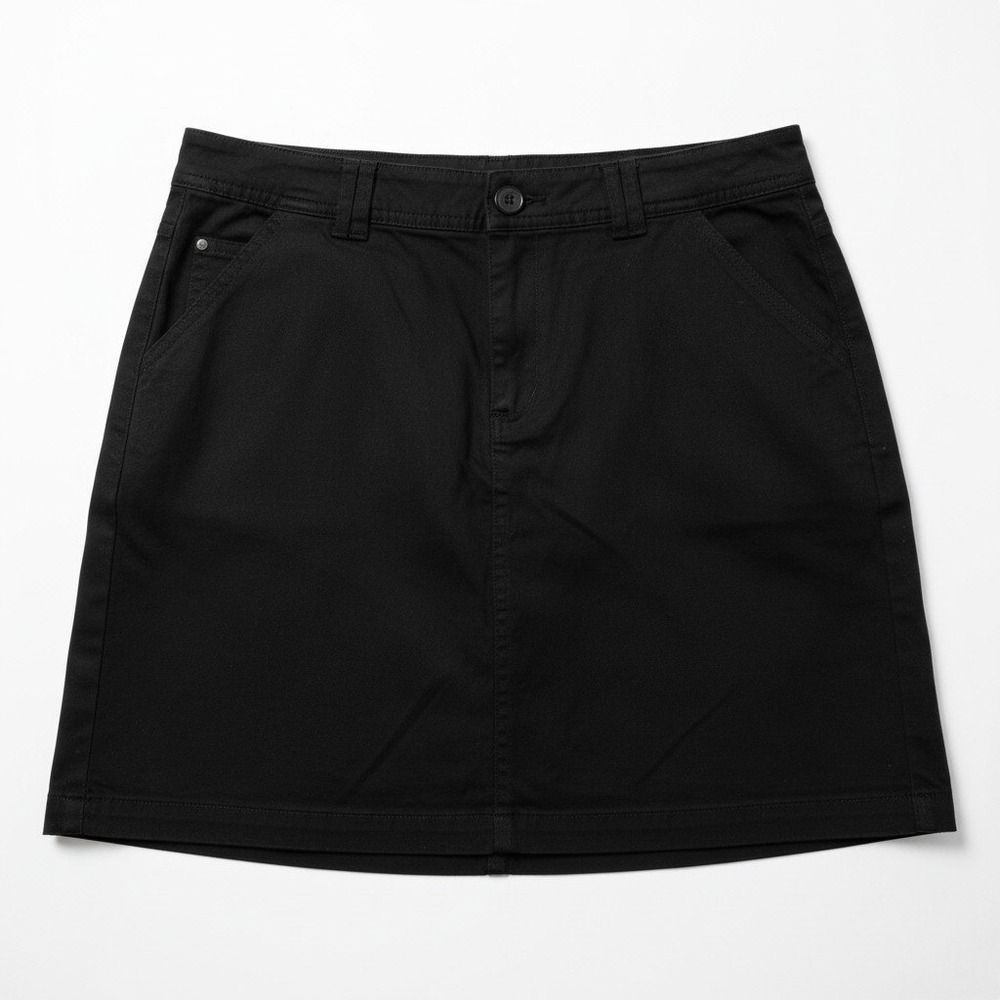 White Stag Womens Black Cotton Blend Stretch Skort Size 10 Soot Mini Skirt Short